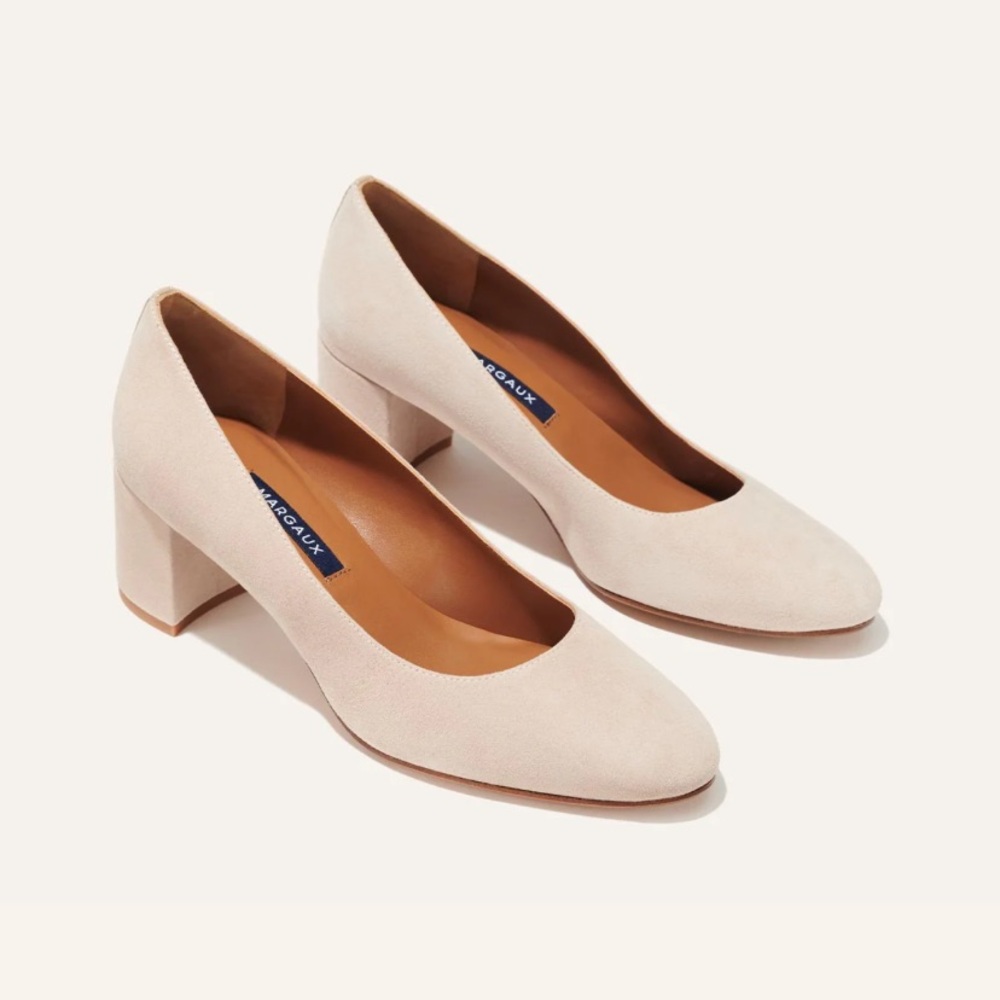 Margaux The Heel in Fawn Suede size 38.5 US 8.5
